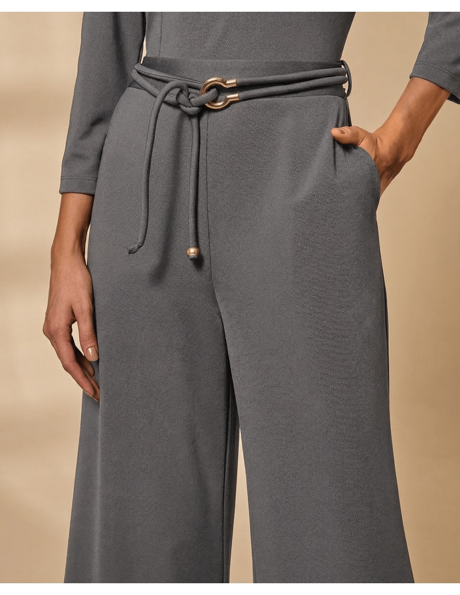 Jumpsuit de Viscosa Casual estampado Liso para mujer