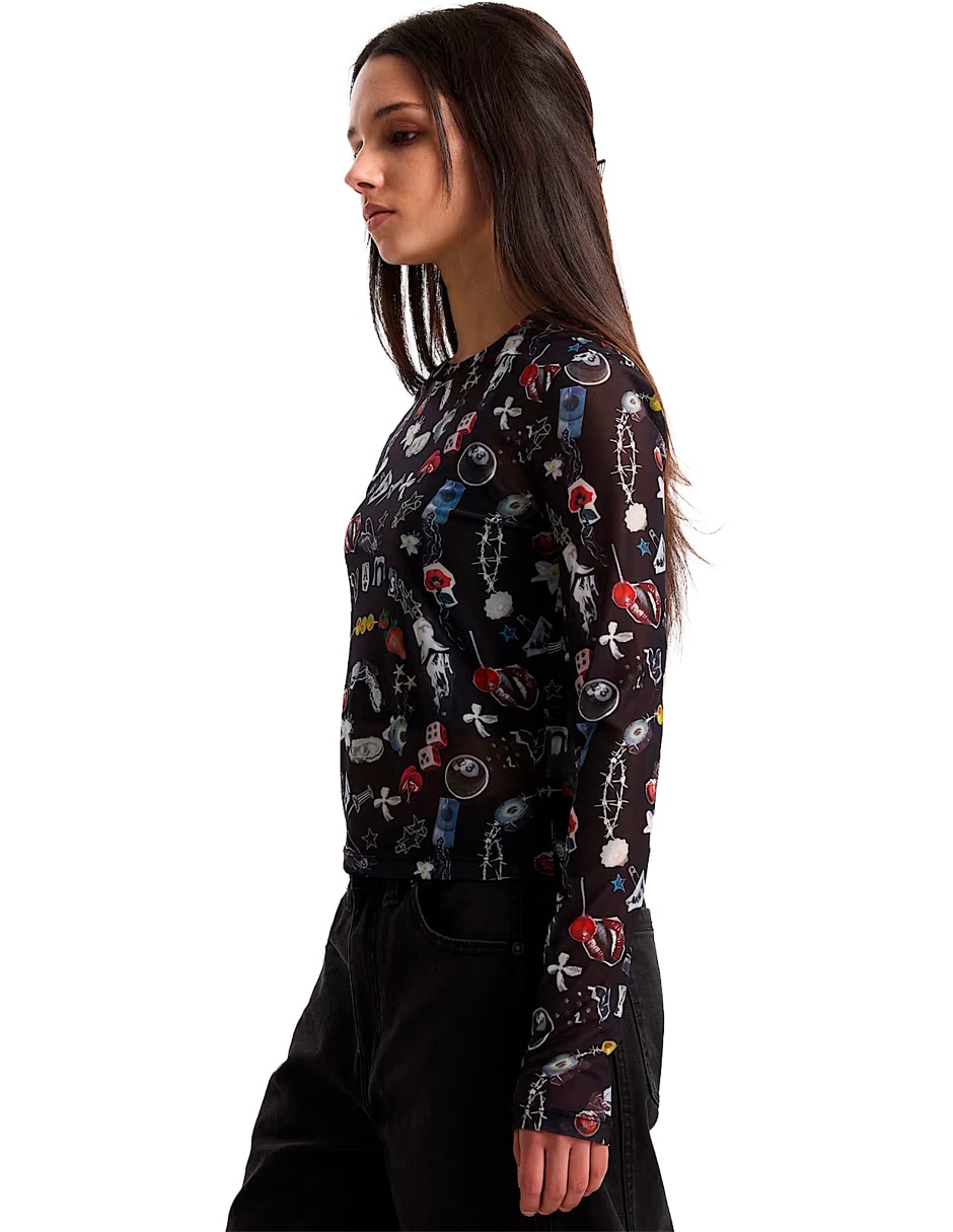 Set playera manga cuello redondo para mujer 3