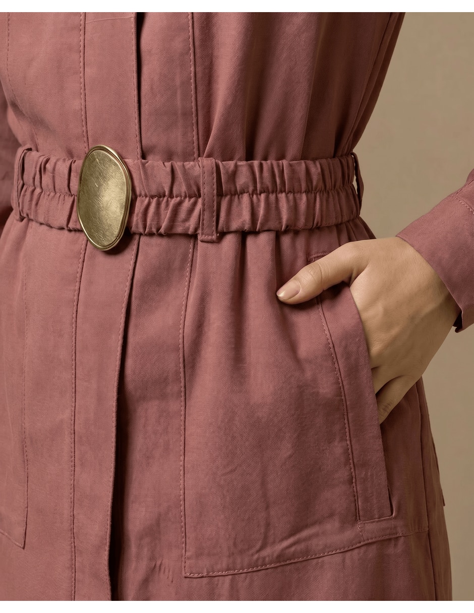 Abrigo de Poliéster y viscosa para mujer