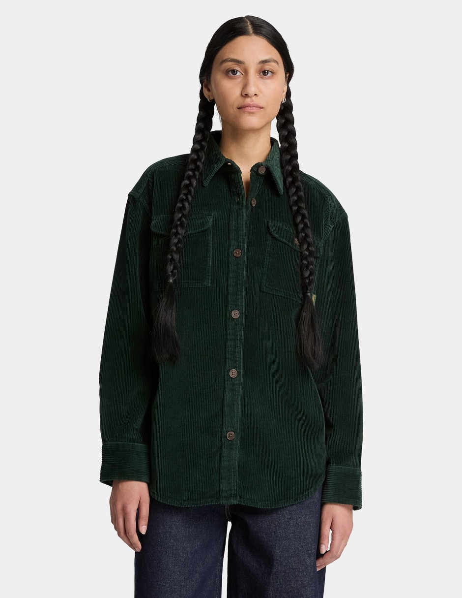 Camisa/Sobrecamisa Camisa de pana para mujer Verde TBC0YH55EA1 de Algodón manga Larga para mujer