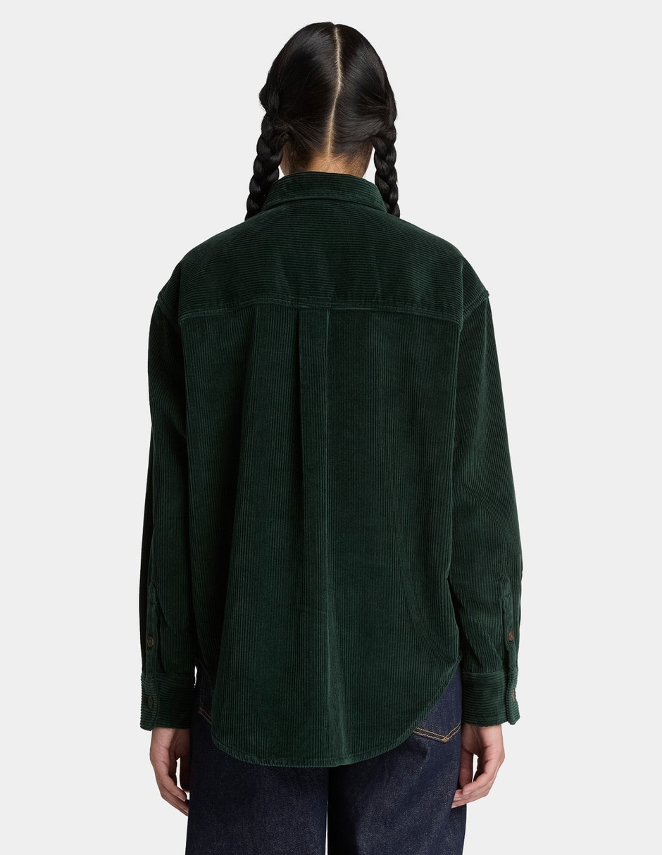 Camisa/Sobrecamisa Camisa de pana para mujer Verde TBC0YH55EA1 de Algodón manga Larga para mujer 4