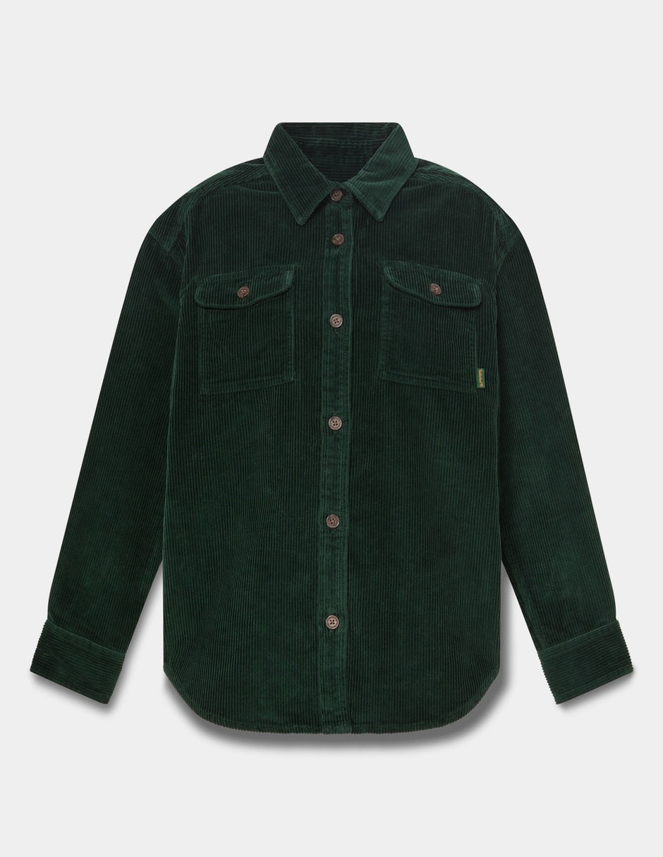 Camisa/Sobrecamisa Camisa de pana para mujer Verde TBC0YH55EA1 de Algodón manga Larga para mujer 5