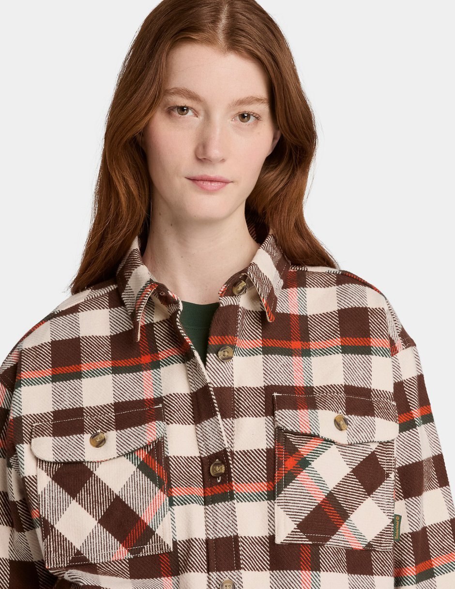 Camisa/Sobrecamisa Camisa de cuadros para mujer Multicolor TBC0YH56V09 de Algodón manga Larga para mujer 3
