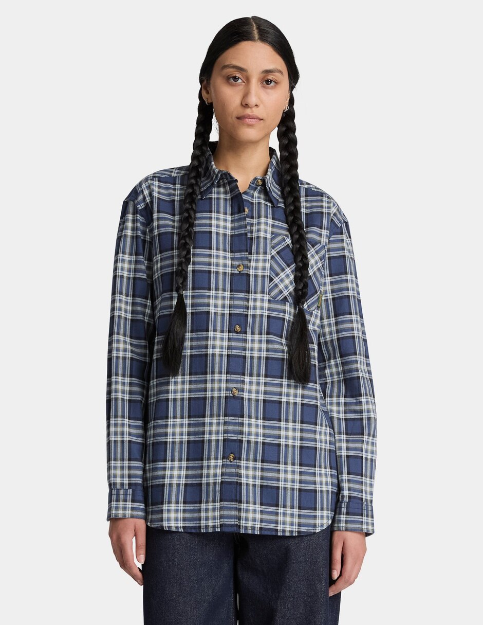 Camisa/Sobrecamisa Camisa de manga larga de franela de peso medio para mujer Azul TBC0YH58AII de Algodón manga Larga para mujer