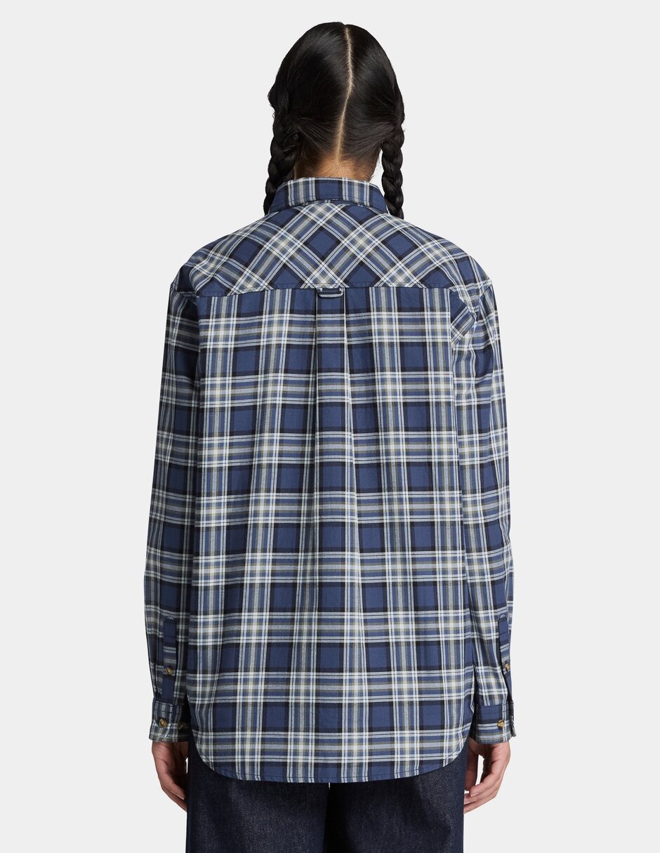 Camisa/Sobrecamisa Camisa de manga larga de franela de peso medio para mujer Azul TBC0YH58AII de Algodón manga Larga para mujer 4