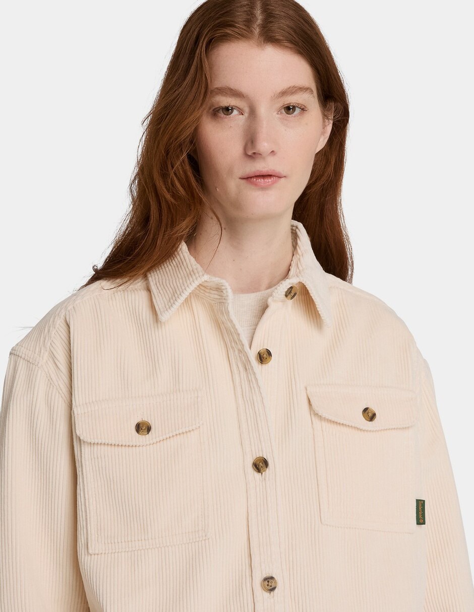 Camisa/Sobrecamisa Camisa de pana para mujer Beige TBC0YH55V04 de Algodón manga Larga para mujer 3