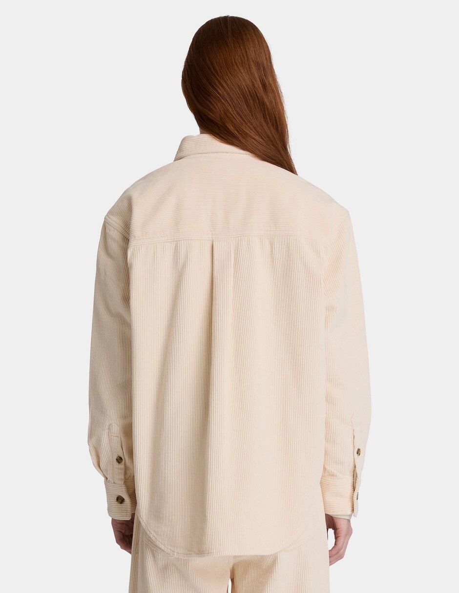 Camisa/Sobrecamisa Camisa de pana para mujer Beige TBC0YH55V04 de Algodón manga Larga para mujer 4