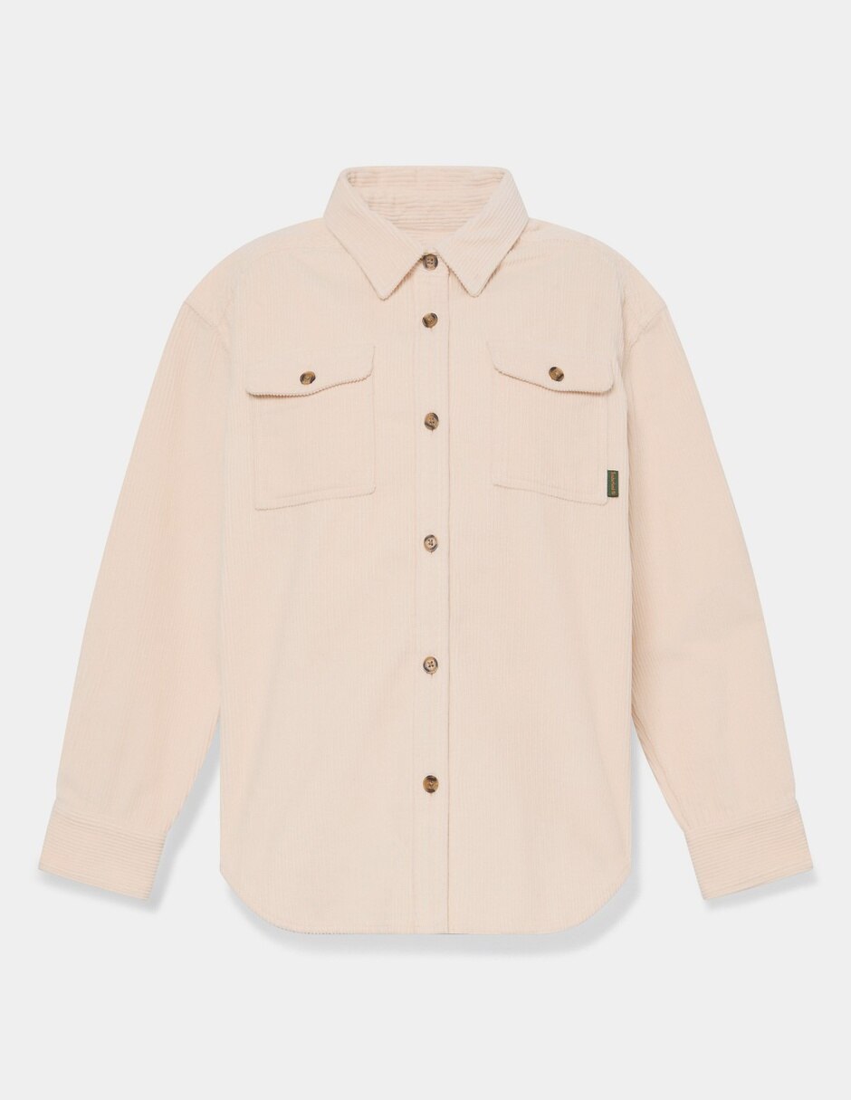 Camisa/Sobrecamisa Camisa de pana para mujer Beige TBC0YH55V04 de Algodón manga Larga para mujer 5