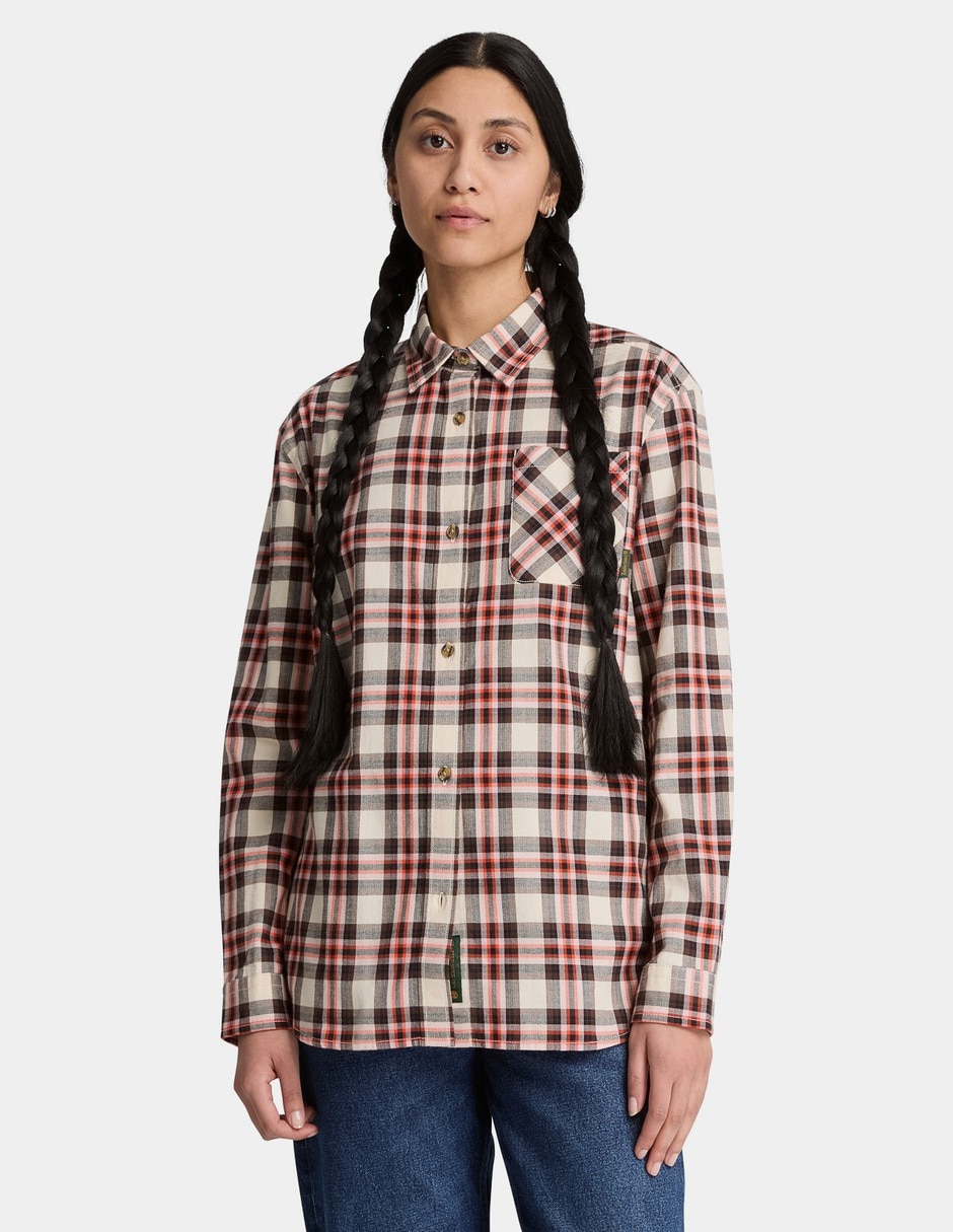 Camisa/Sobrecamisa Camisa de manga larga de franela de peso medio para mujer Multicolor TBC0YH58V09 de Algodón manga Larga para mujer