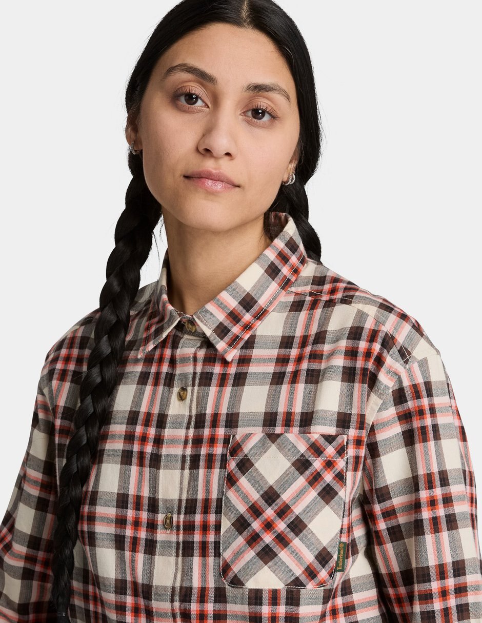 Camisa/Sobrecamisa Camisa de manga larga de franela de peso medio para mujer Multicolor TBC0YH58V09 de Algodón manga Larga para mujer 3