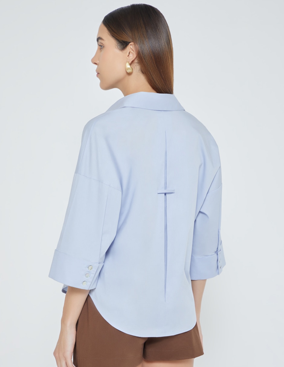 Blusa camisera Sin familia o colección manga 3/4 para mujer 5