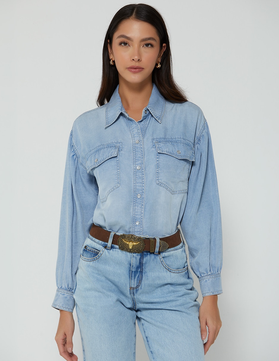 Blusa camisera Sin familia o colección manga Larga para mujer Blusa camisera Sin familia o colección manga Larga para mujer