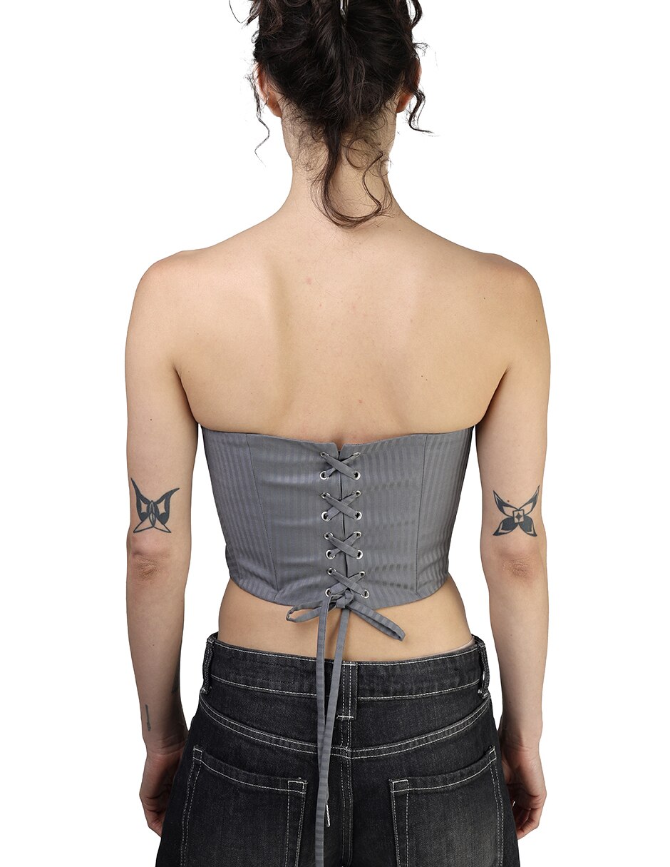 Blusa strapless manga Sin Manga para mujer 7