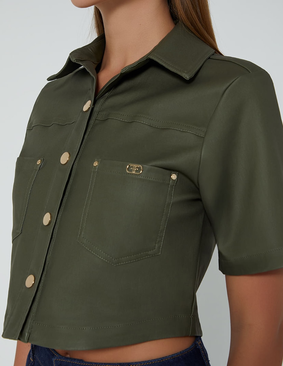 Blusa camisera Sin familia o colección manga Corta para mujer 4