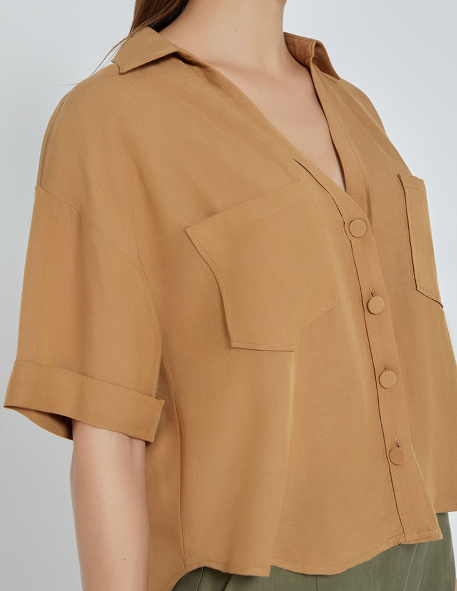 Blusa camisera Sin familia o colección manga Al Codo para mujer 3