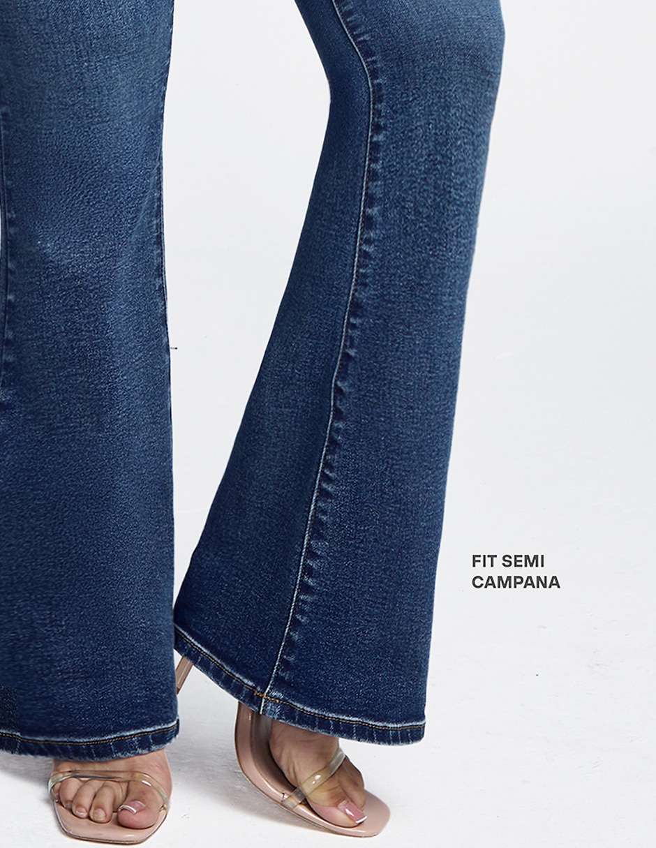 Jeans regular campana para mujer 3