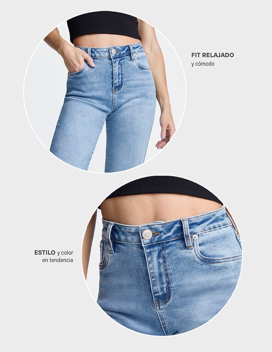 Jeans regular straight para mujer 3