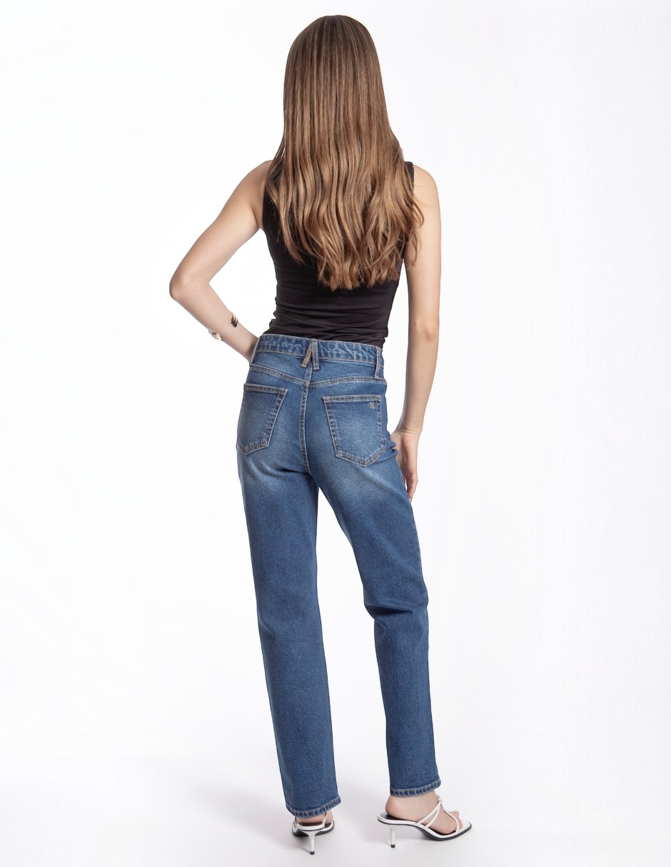 Jeans regular straight para mujer 3