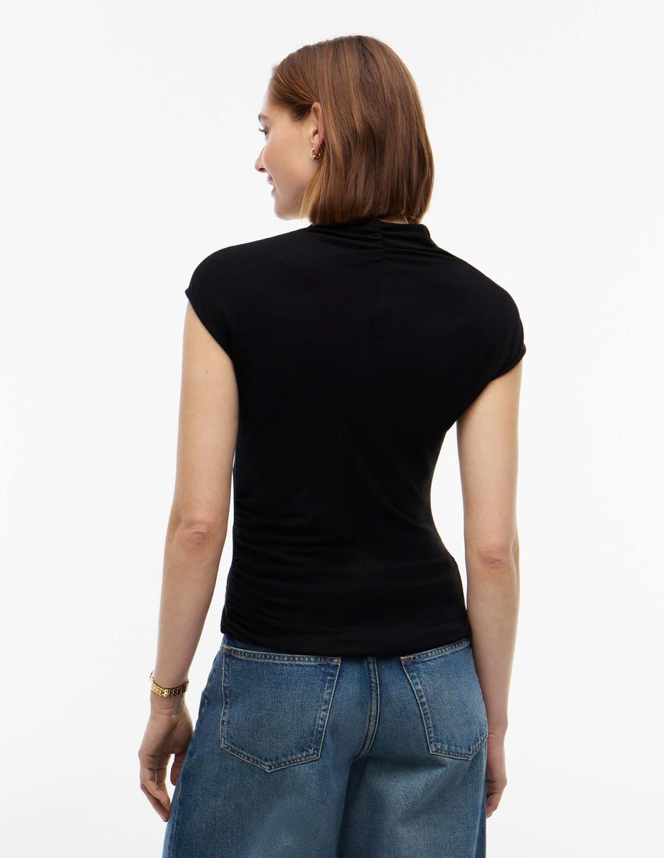 Blusa cintura smock Sin colección manga Corta para mujer 5