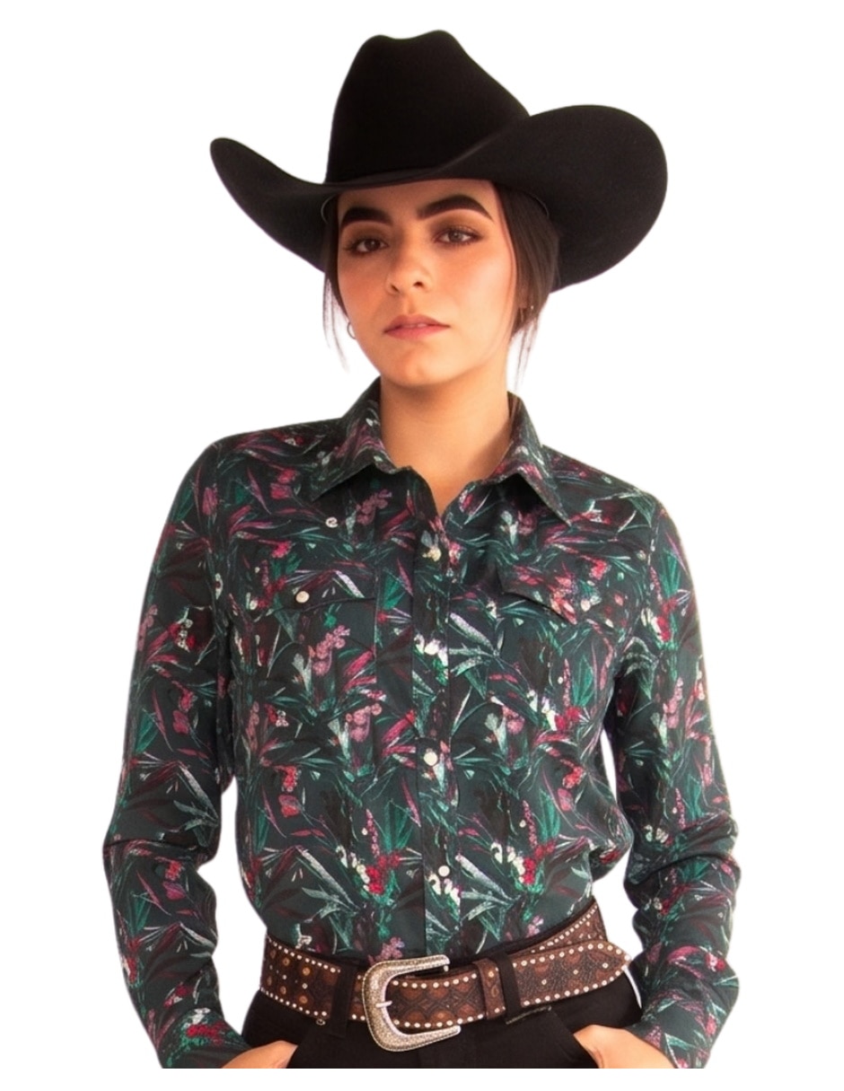 Camisa/Sobrecamisa de Rayón manga Larga para mujer