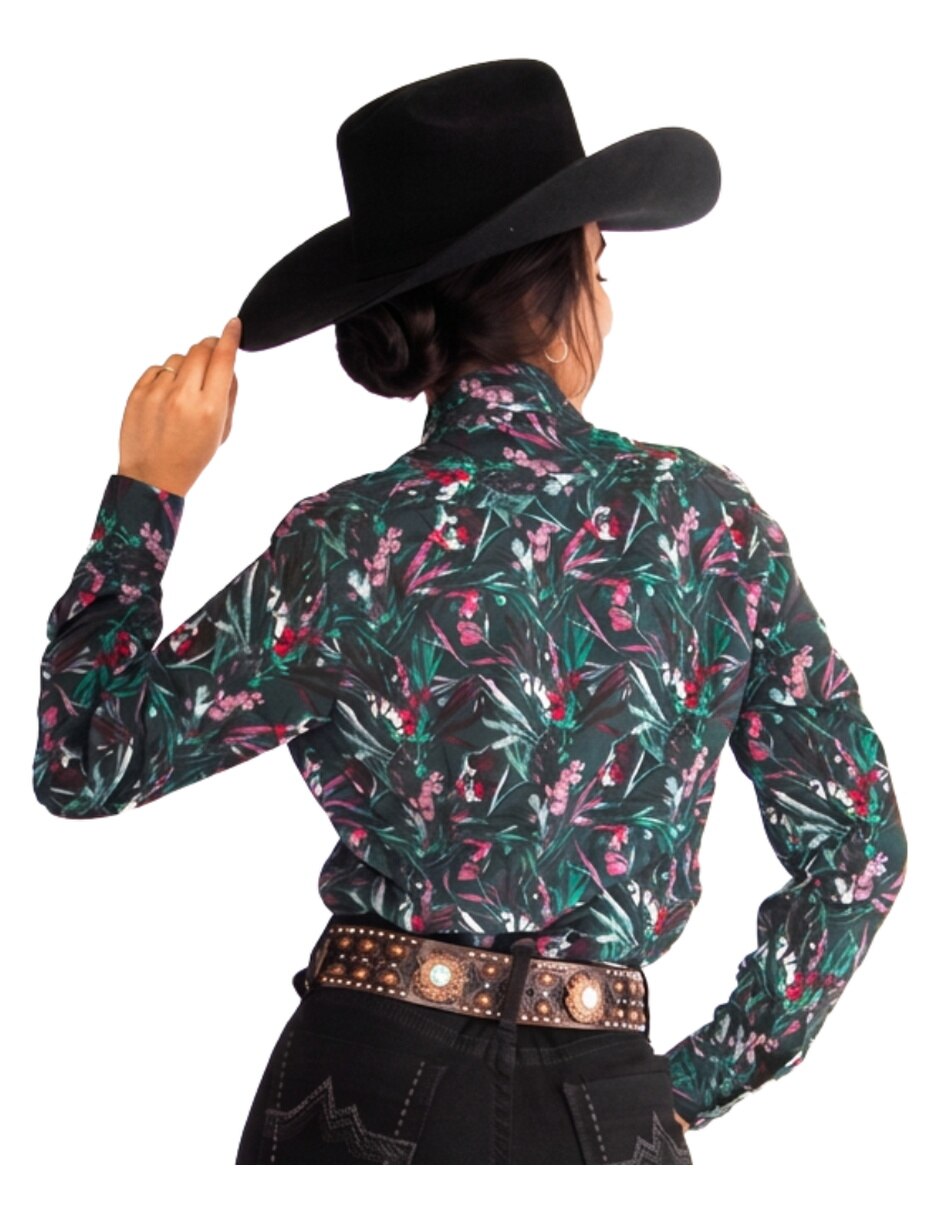 Camisa/Sobrecamisa de Rayón manga Larga para mujer 3