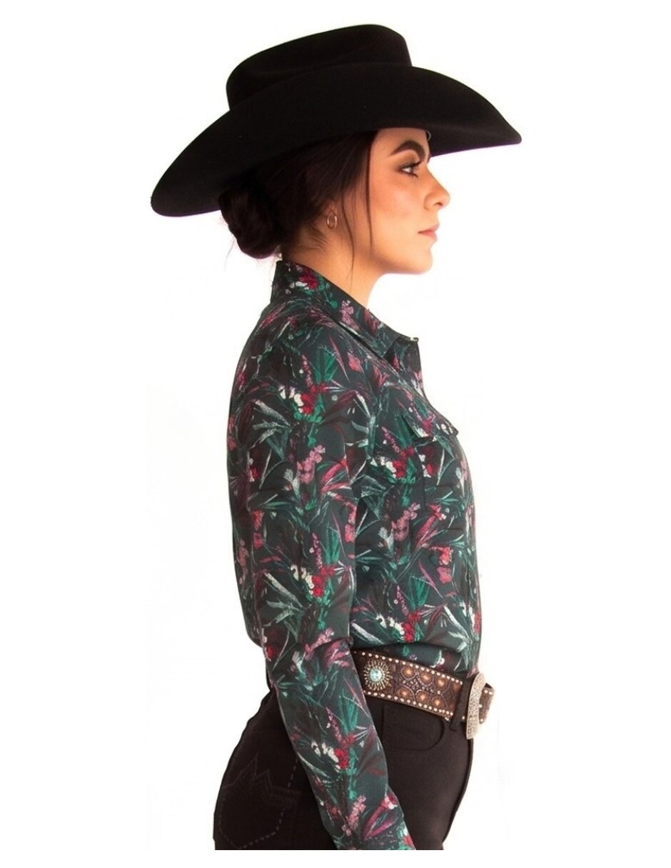 Camisa/Sobrecamisa de Rayón manga Larga para mujer 4
