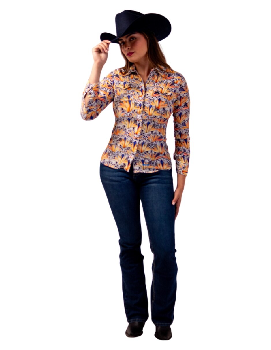 Camisa/Sobrecamisa de Rayón manga Larga para mujer 3