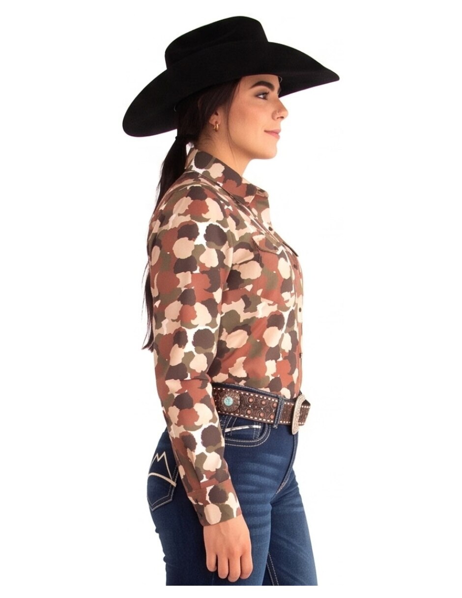 Camisa/Sobrecamisa de Rayón manga Larga para mujer 3