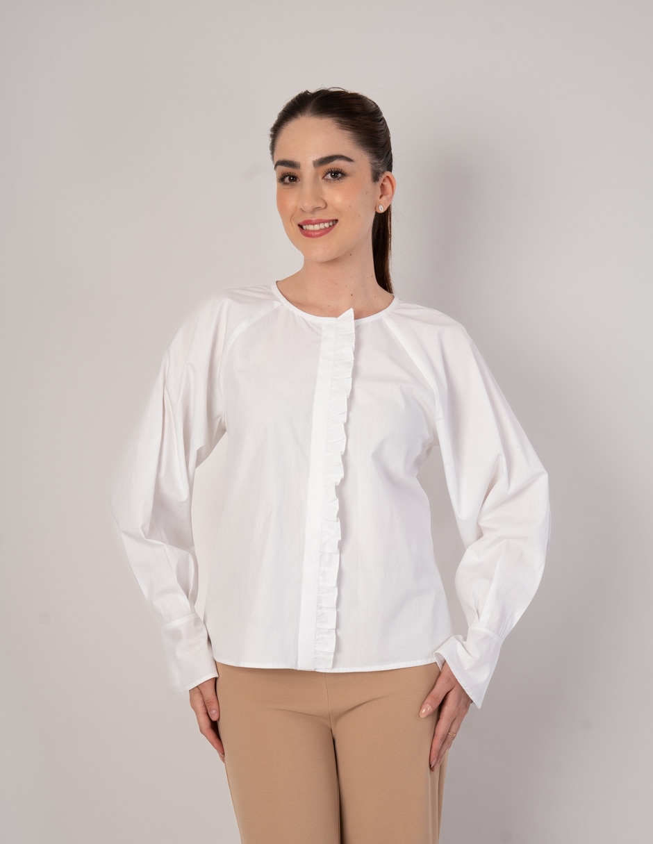 Blusa manga larga para mujer