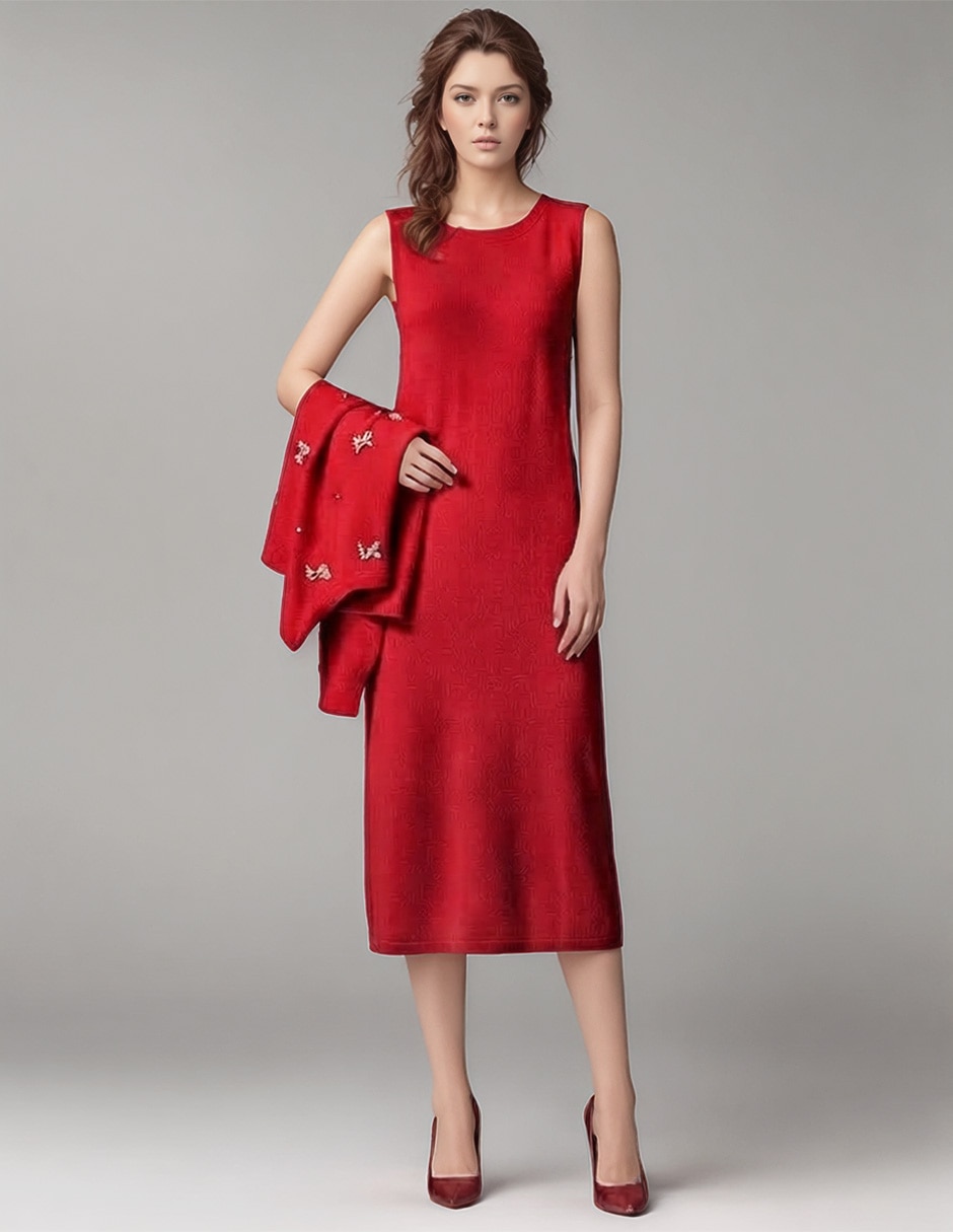 Conjunto business casual tejido de algodón para mujer 5