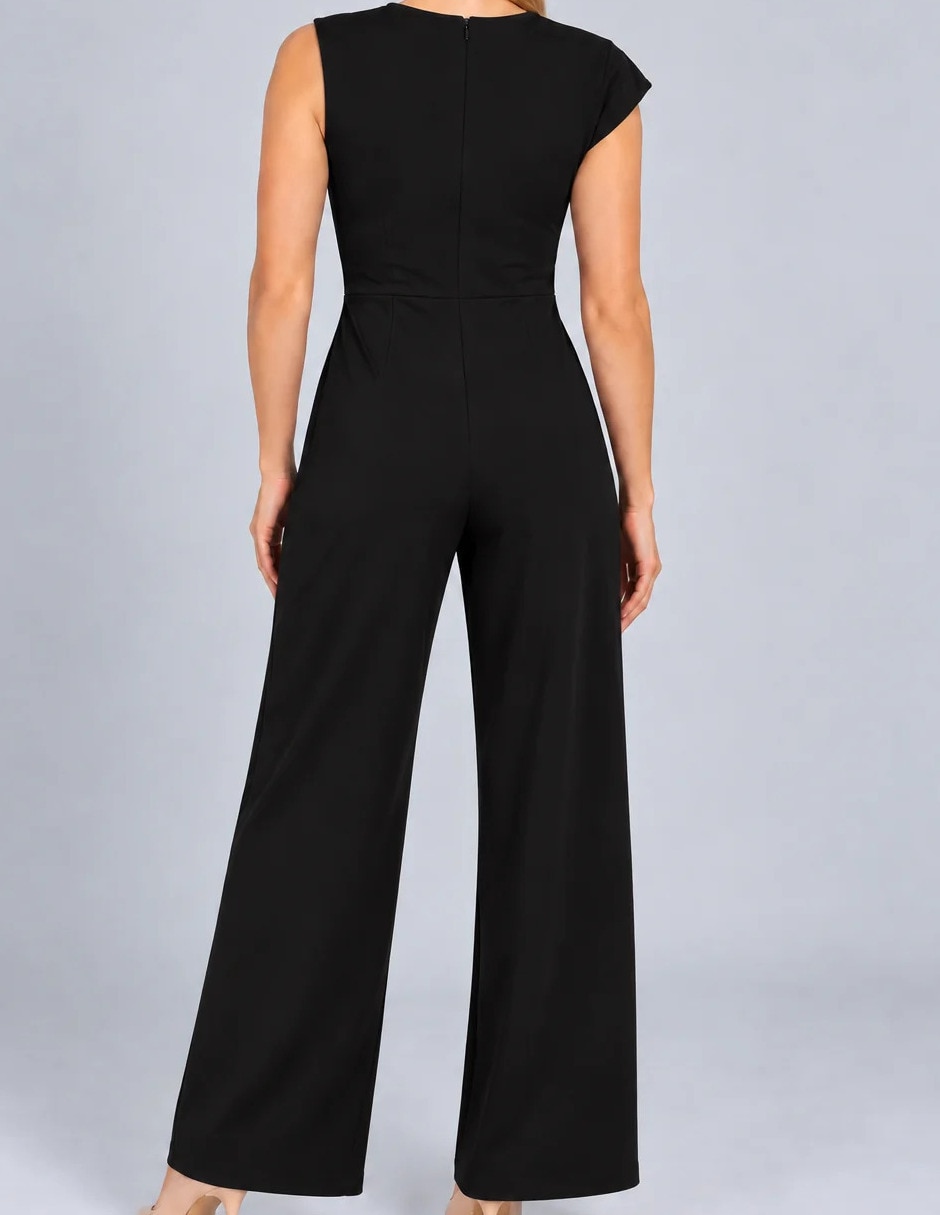 Jumpsuit de Algodón y poliéster Casual estampado Liso para mujer