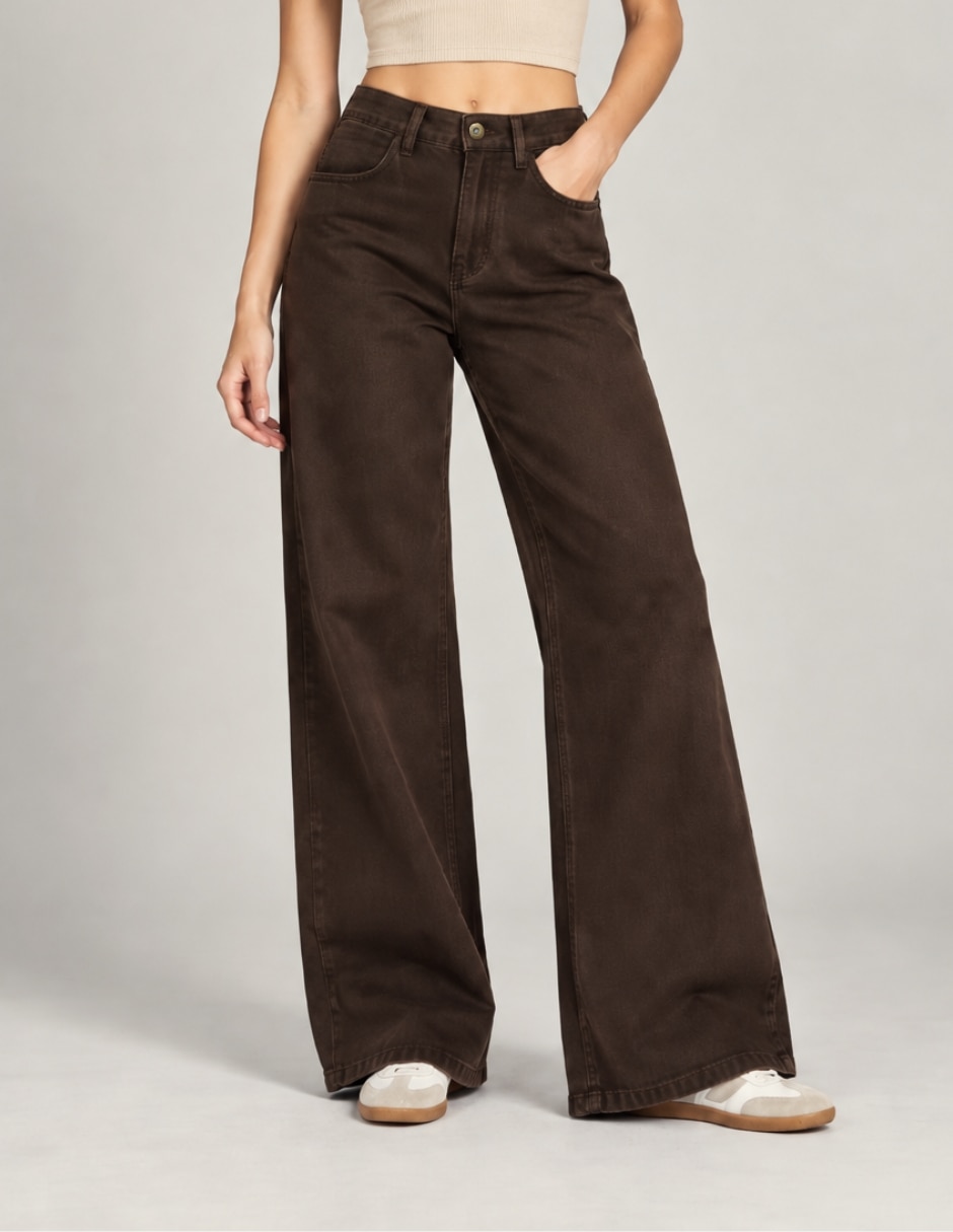Jeans regular wide leg para mujer Jeans regular wide leg para mujer