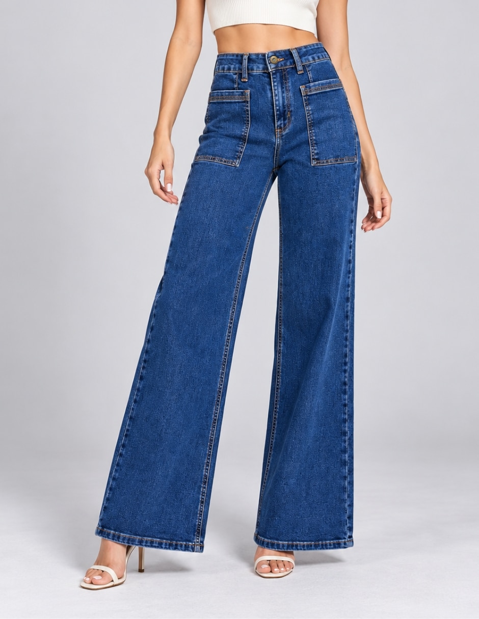 Jeans regular wide leg para mujer Jeans regular wide leg para mujer