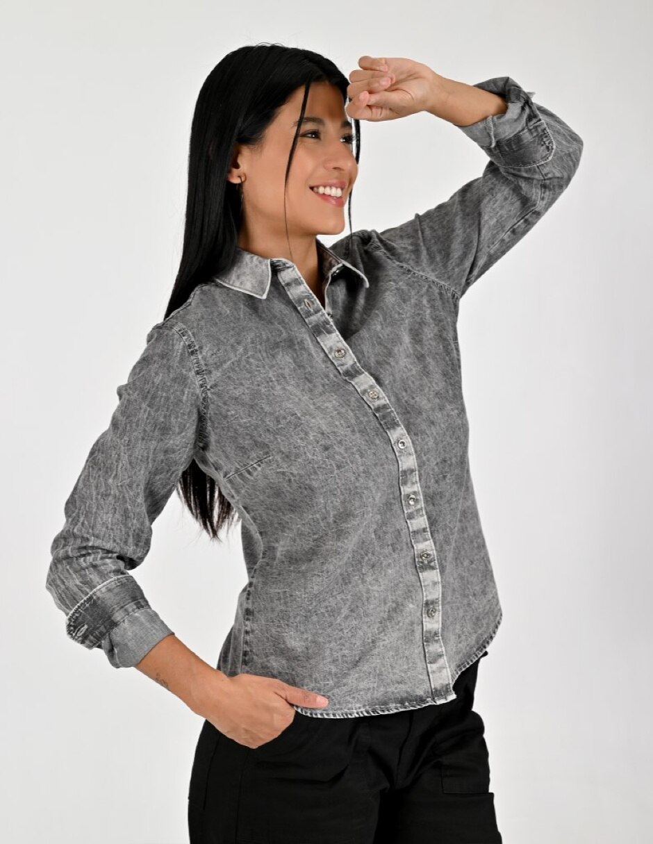 Blusa camisera manga larga para mujer 5