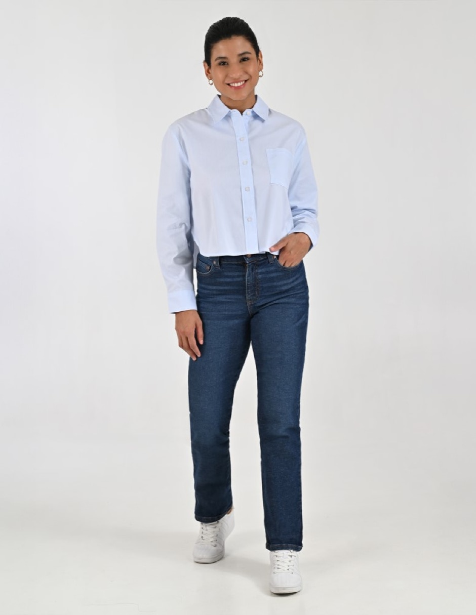 Blusa camisera manga larga para mujer 2