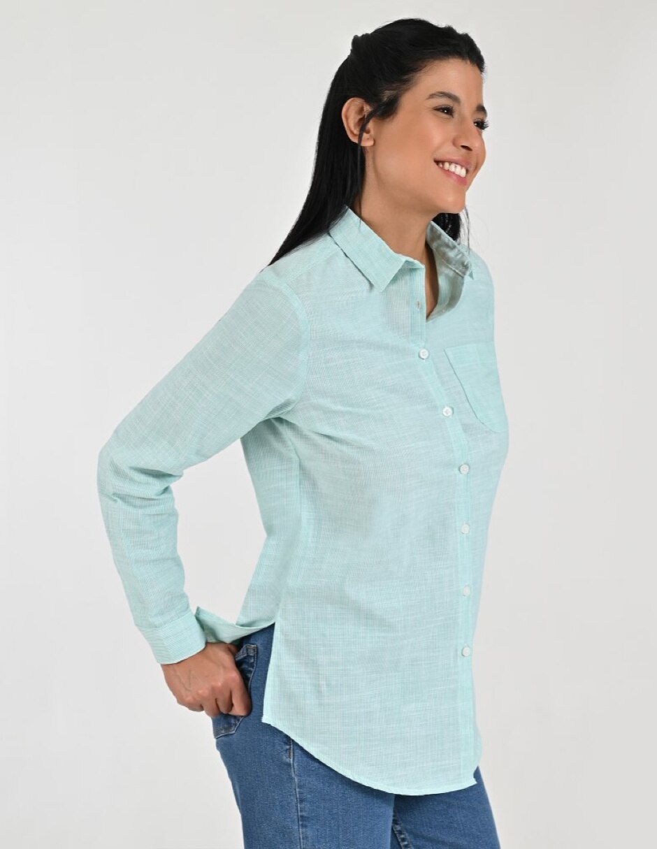 Blusa camisera manga larga para mujer 2