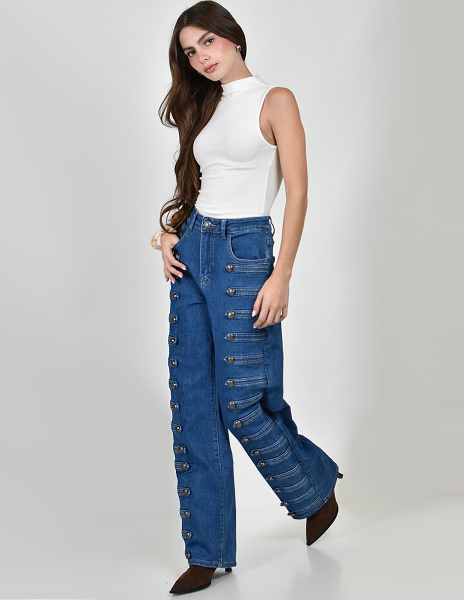 Jeans wide leg para mujer 2