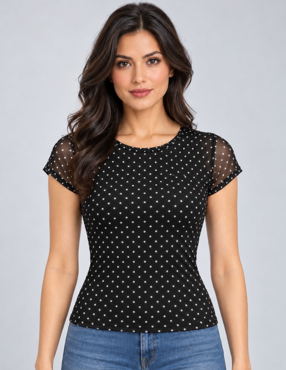 Blusa manga corta para mujer 1