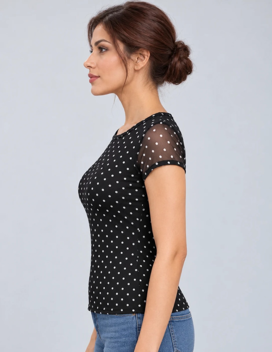 Blusa manga corta para mujer 3