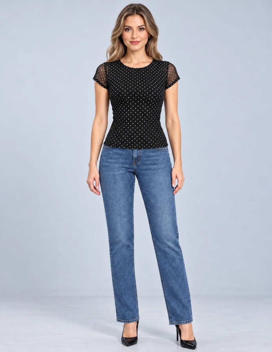 Blusa manga corta para mujer 4
