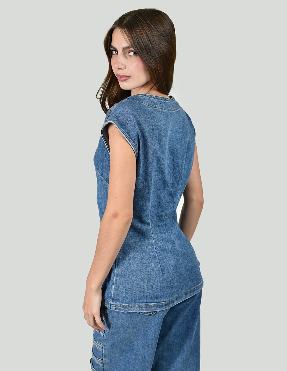 Blusa manga corta para mujer 3