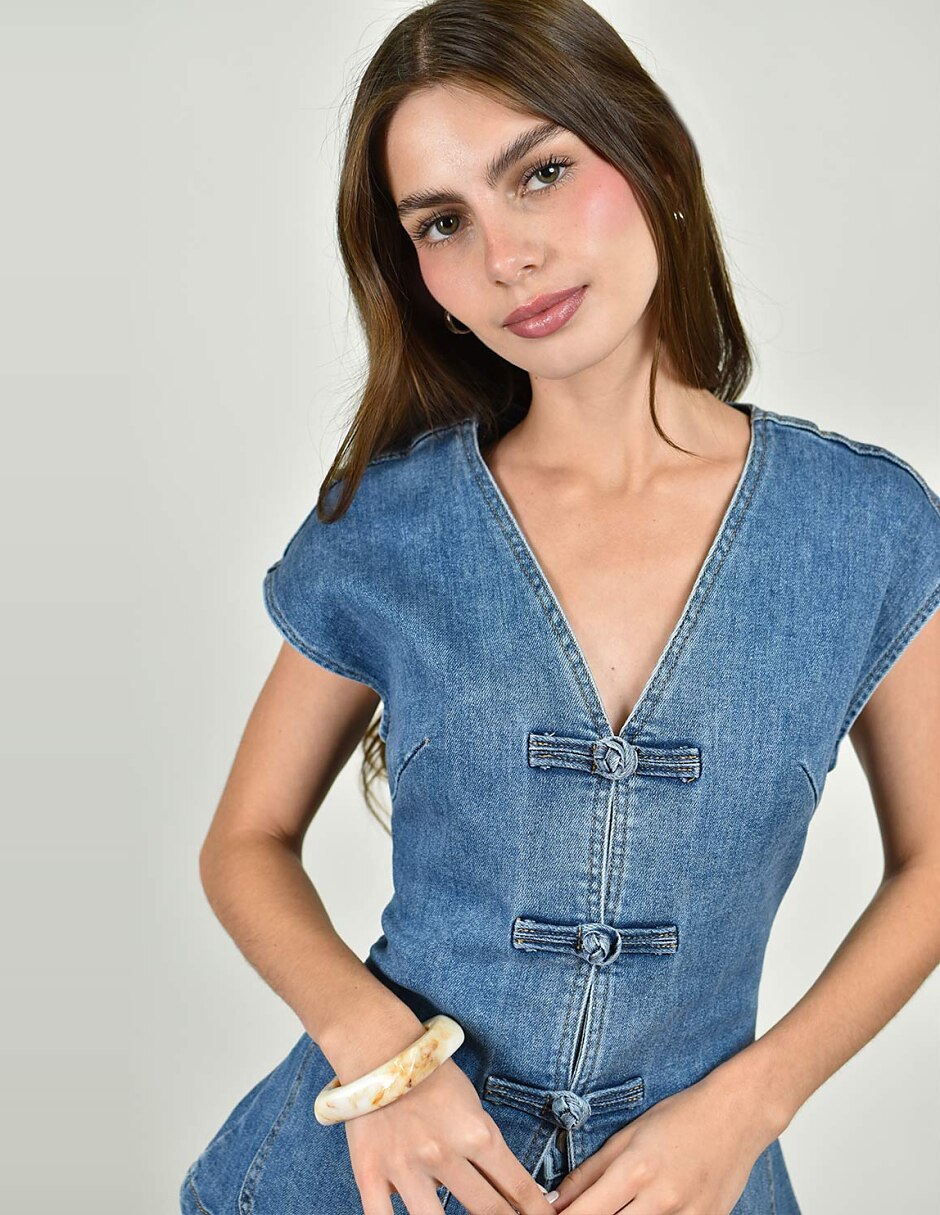 Blusa manga corta para mujer 4