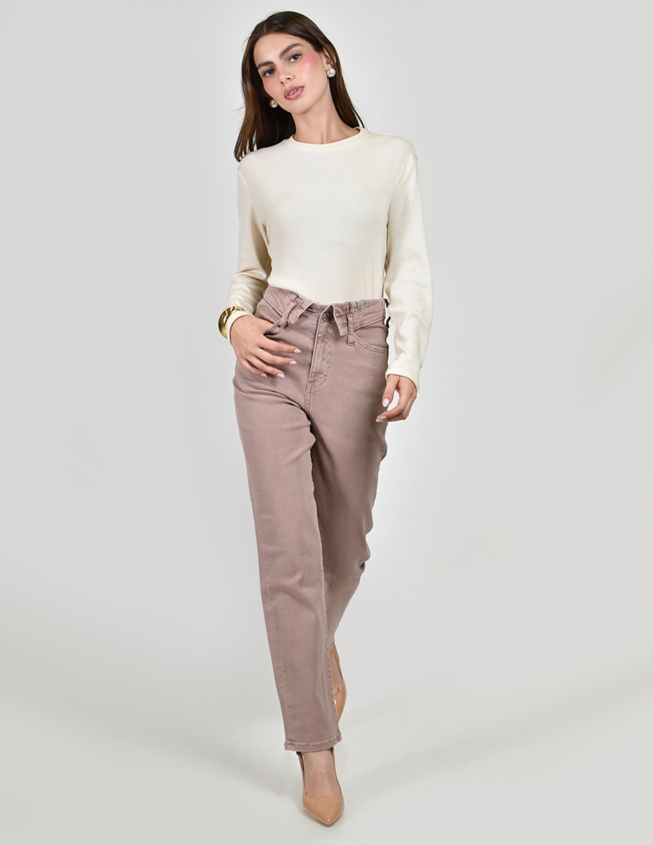 Jeans straight para mujer 5