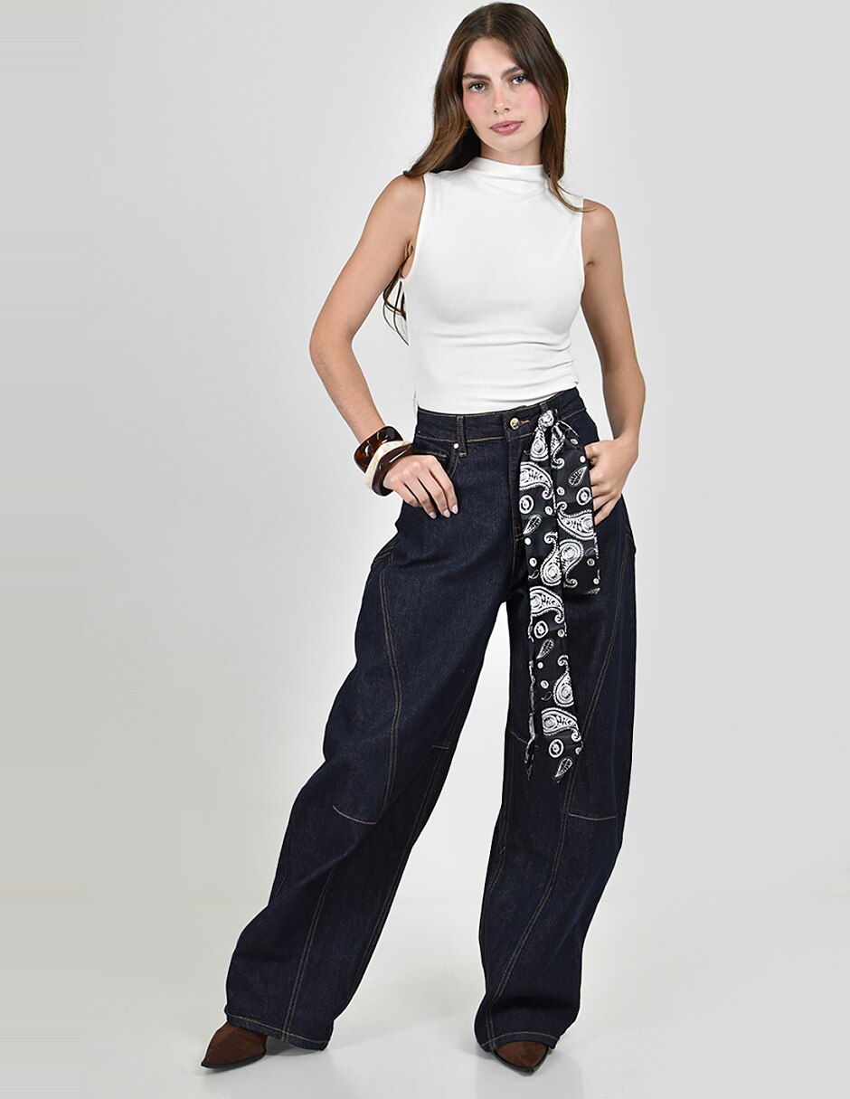 Jeans barrel para mujer 5